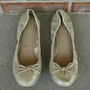 Vince Camuto Gold Ballet Flats
